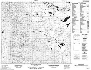 NTS 50k map for Williston Lake, British Columbia