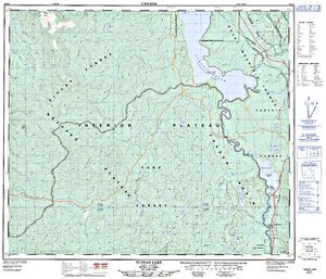 NTS 50k map for Parsnip River, British Columbia