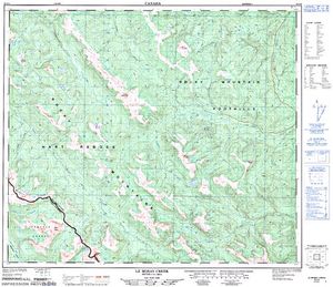 NTS 50k map for Burnt River, British Columbia