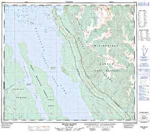 NTS 50k map for Williston Lake, British Columbia
