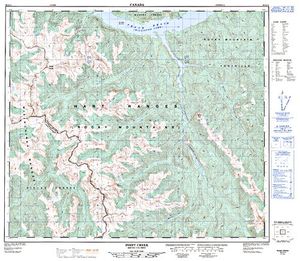 NTS 50k map for Williston Lake, British Columbia