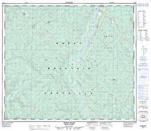 NTS 50k map for Sukunka River, British Columbia