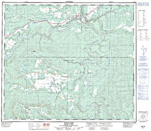 NTS 50k map for Pine River, British Columbia