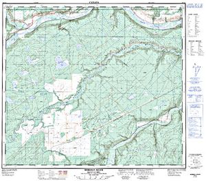 NTS 50k map for Pine River, British Columbia