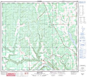NTS 50k map for CHARLIE LAKE, British Columbia