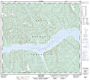 NTS 50k map for Williston Lake, British Columbia