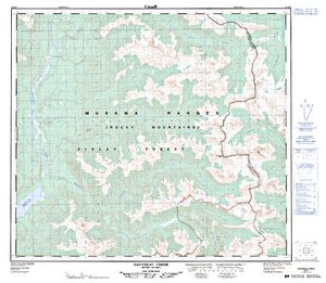 NTS 50k map for Wicked River, British Columbia