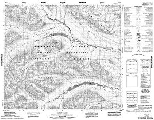 NTS 50k map for Mesilinka River, British Columbia