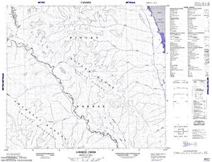 NTS 50k map for Mesilinka River, British Columbia