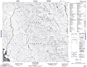 NTS 50k map for Williston Lake, British Columbia