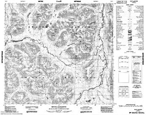 NTS 50k map for TOODOGGONE LAKE, British Columbia