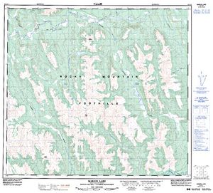 NTS 50k map for Beattie Lake, British Columbia