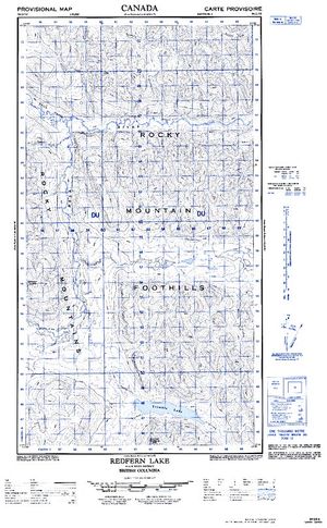 NTS 50k map for FAIRY LAKE, British Columbia