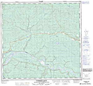 NTS 50k map for BEAVER LAKE, British Columbia
