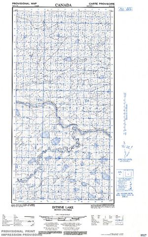 NTS 50k map for Petitot River, British Columbia