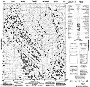 NTS 50k map for Great Bear Lake, Northwest Territories