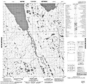 NTS 50k map for Great Bear Lake, Northwest Territories