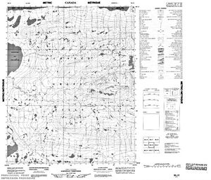 NTS 50k map for Great Bear Lake, Northwest Territories