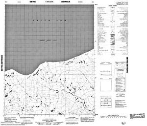 NTS 50k map for Great Bear Lake, Northwest Territories