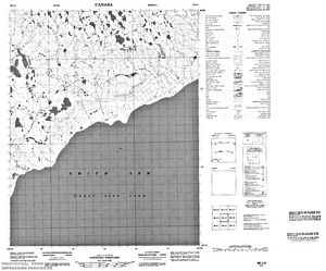 NTS 50k map for Great Bear Lake, Northwest Territories