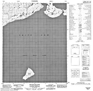 NTS 50k map for Great Bear Lake, Northwest Territories