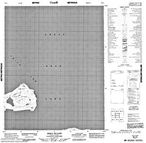 NTS 50k map for Great Bear Lake, Northwest Territories