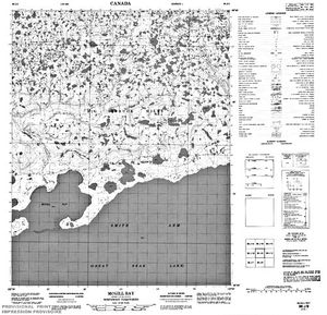 NTS 50k map for Great Bear Lake, Northwest Territories