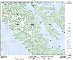 NTS 50k map for Fairfax Lake, British Columbia