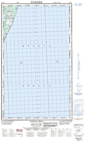 NTS 50k map for Hiellen River, British Columbia