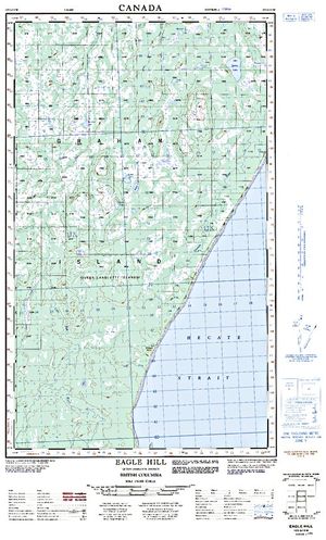 NTS 50k map for Hiellen River, British Columbia