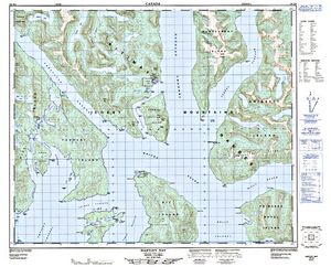 NTS 50k map for Douglas Channel, British Columbia