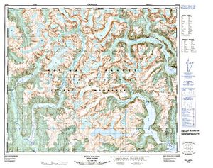NTS 50k map for Douglas Channel, British Columbia