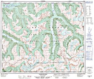 NTS 50k map for Skeena River, British Columbia