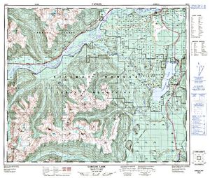 NTS 50k map for Kitimat River, British Columbia