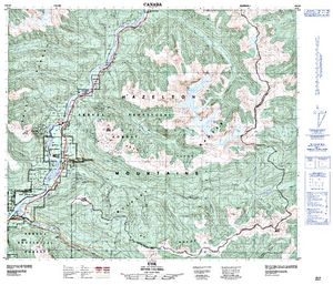 NTS 50k map for Skeena River, British Columbia