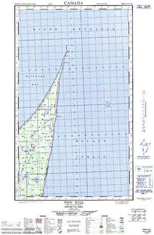 NTS 50k map for Hiellen River, British Columbia