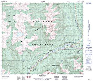NTS 50k map for Skeena River, British Columbia