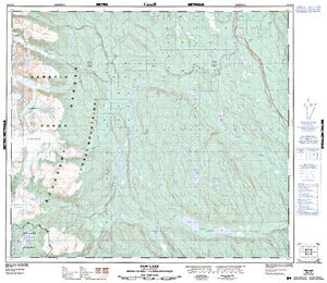 NTS 50k map for MEZIADIN LAKE, British Columbia