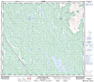 NTS 50k map for Williams Lake, British Columbia