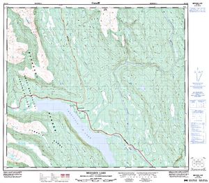 NTS 50k map for Meziadin River, British Columbia