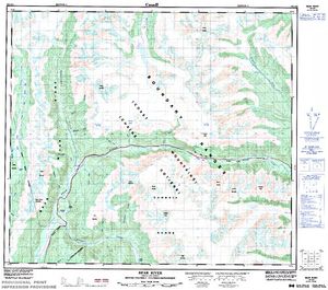 NTS 50k map for Strohn Lake, British Columbia