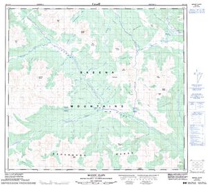 NTS 50k map for Skeena River, British Columbia