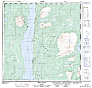 NTS 50k map for Atlin Lake, British Columbia