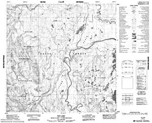 NTS 50k map for WHEELER LAKE, British Columbia
