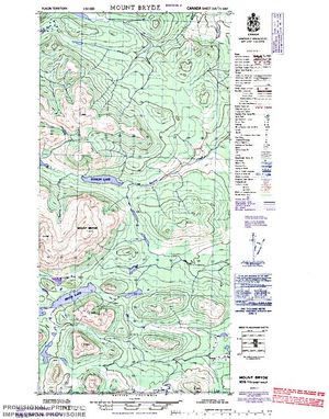 NTS 50k map for Snafu Lake, Yukon