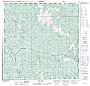 NTS 50k map for Yukon River, Yukon