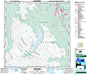 NTS 50k map for Yukon River, Yukon