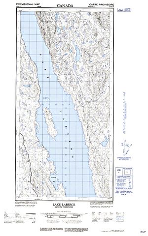 NTS 50k map for Yukon River, Yukon