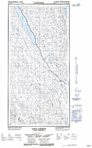 NTS 50k map for Yukon River, Yukon