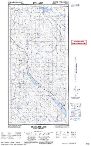 NTS 50k map for Little Fox Lakes, Yukon